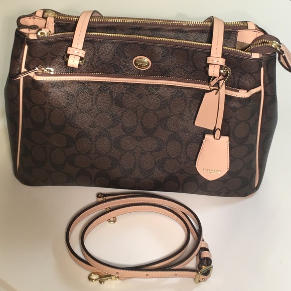 Coach Handbags - 💙💜NWT💙❤️Coach Peyton Sig Jordan Double Zip💚💜